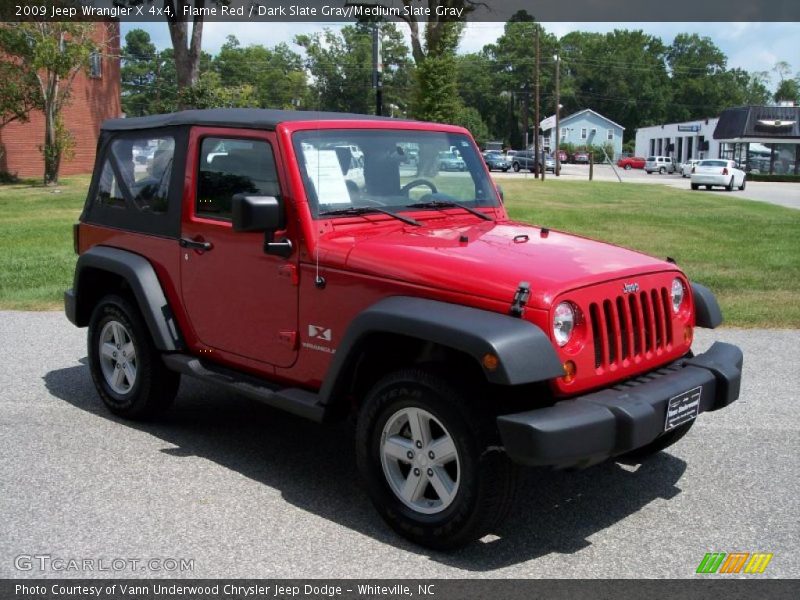 Flame Red / Dark Slate Gray/Medium Slate Gray 2009 Jeep Wrangler X 4x4