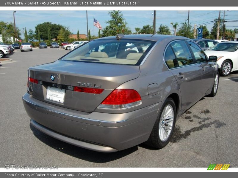 Kalahari Beige Metallic / Dark Beige/Beige III 2004 BMW 7 Series 745Li Sedan