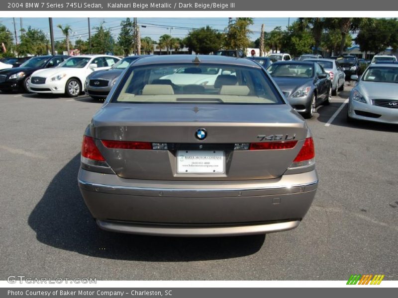 Kalahari Beige Metallic / Dark Beige/Beige III 2004 BMW 7 Series 745Li Sedan