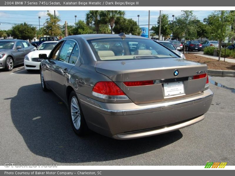Kalahari Beige Metallic / Dark Beige/Beige III 2004 BMW 7 Series 745Li Sedan