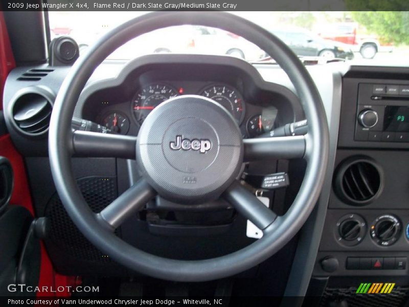 Flame Red / Dark Slate Gray/Medium Slate Gray 2009 Jeep Wrangler X 4x4
