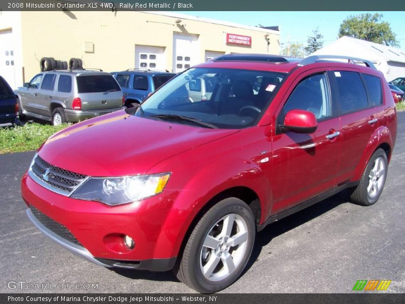 Rally Red Metallic / Black 2008 Mitsubishi Outlander XLS 4WD
