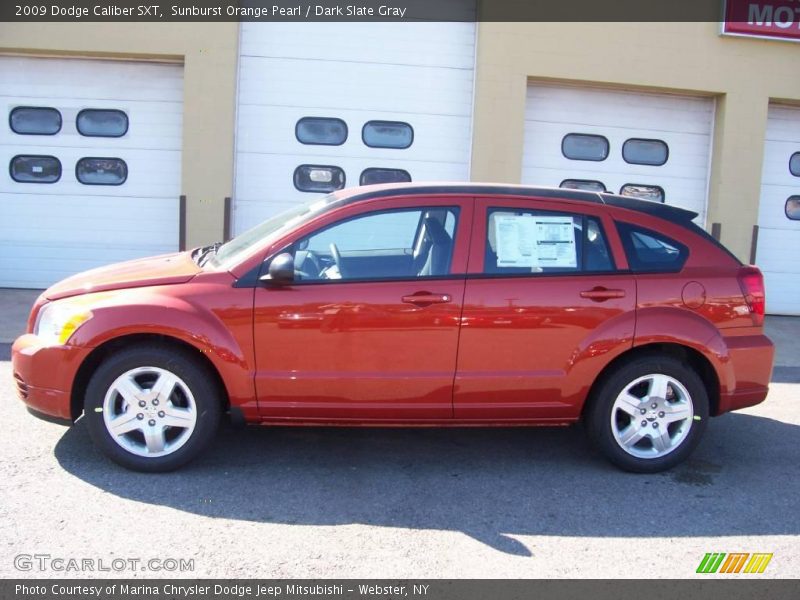 Sunburst Orange Pearl / Dark Slate Gray 2009 Dodge Caliber SXT