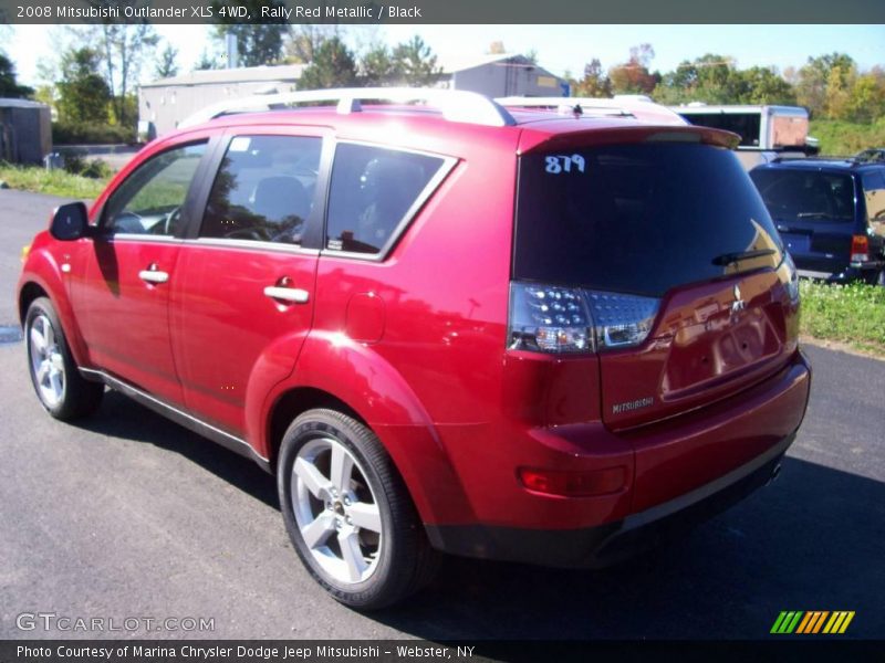 Rally Red Metallic / Black 2008 Mitsubishi Outlander XLS 4WD