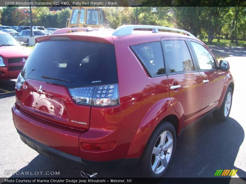 Rally Red Metallic / Black 2008 Mitsubishi Outlander XLS 4WD