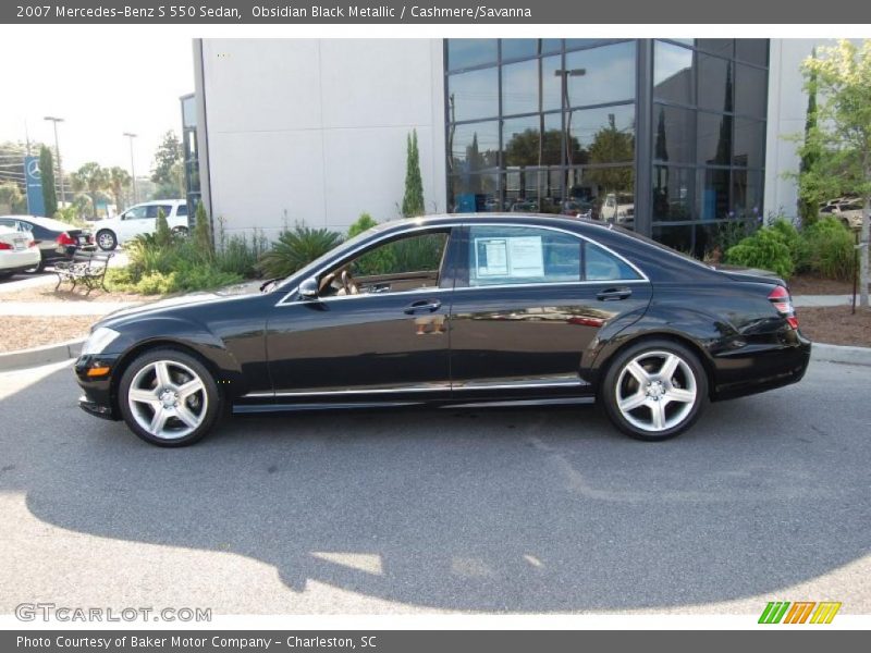 Obsidian Black Metallic / Cashmere/Savanna 2007 Mercedes-Benz S 550 Sedan