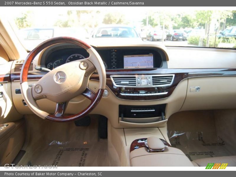 Obsidian Black Metallic / Cashmere/Savanna 2007 Mercedes-Benz S 550 Sedan