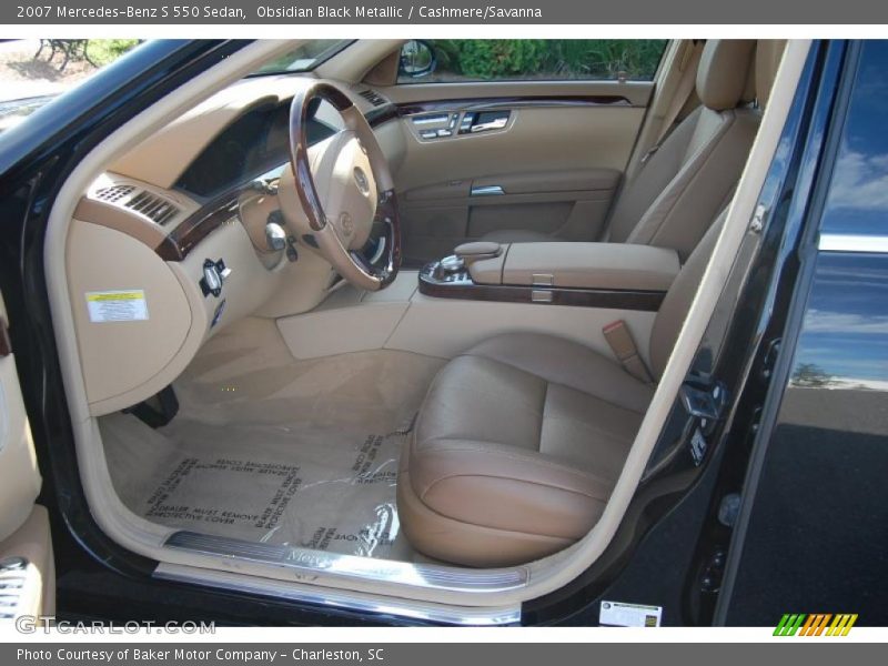 Obsidian Black Metallic / Cashmere/Savanna 2007 Mercedes-Benz S 550 Sedan