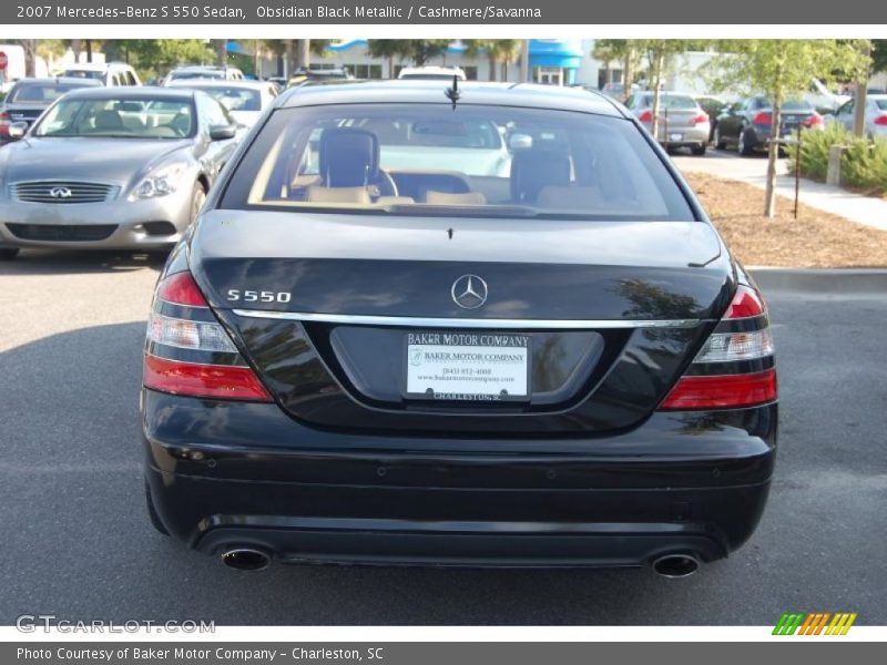 Obsidian Black Metallic / Cashmere/Savanna 2007 Mercedes-Benz S 550 Sedan
