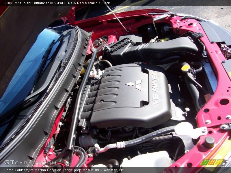 Rally Red Metallic / Black 2008 Mitsubishi Outlander XLS 4WD