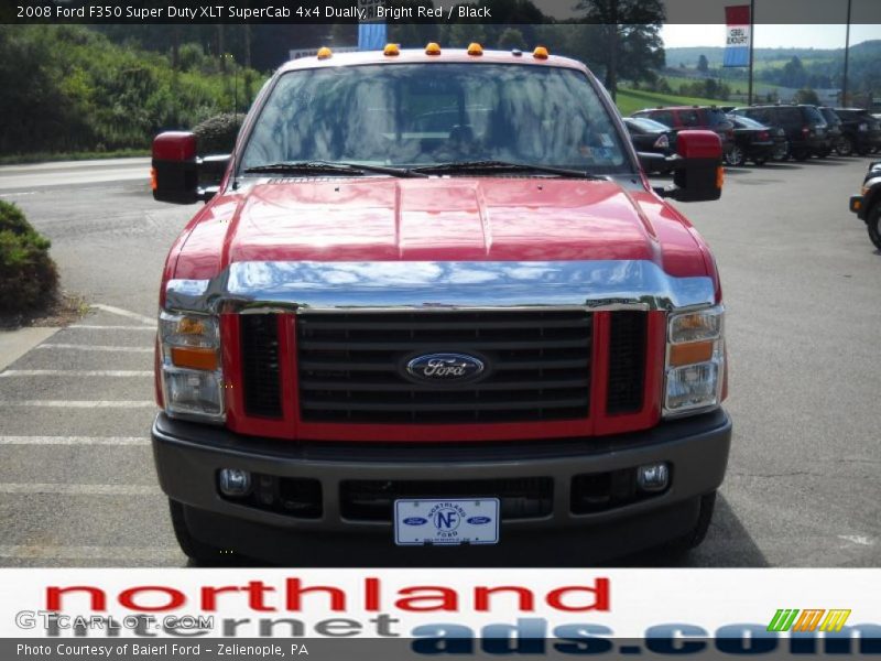 Bright Red / Black 2008 Ford F350 Super Duty XLT SuperCab 4x4 Dually
