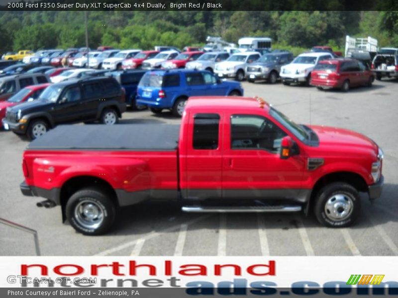 Bright Red / Black 2008 Ford F350 Super Duty XLT SuperCab 4x4 Dually