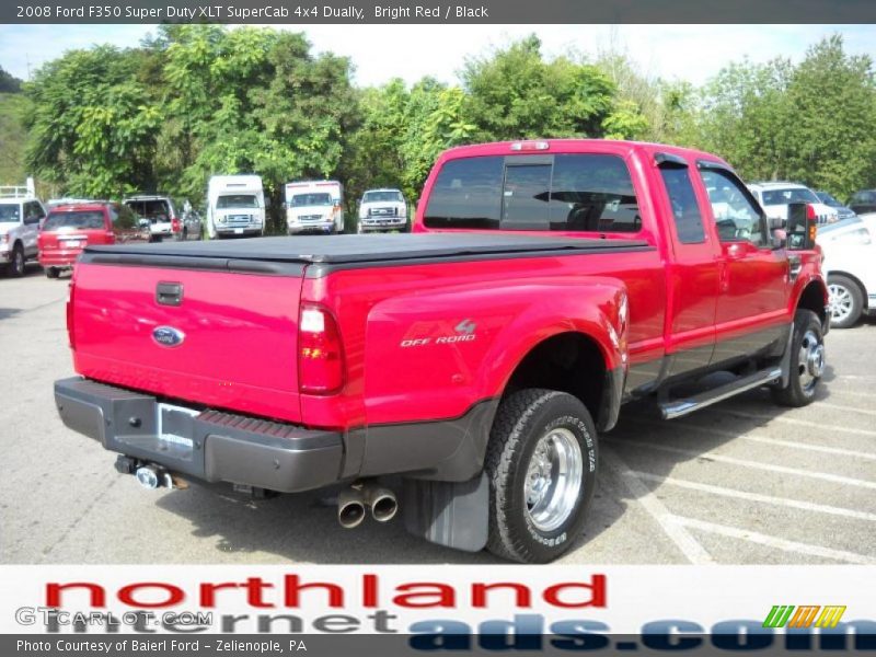 Bright Red / Black 2008 Ford F350 Super Duty XLT SuperCab 4x4 Dually
