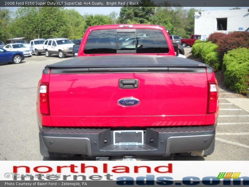 Bright Red / Black 2008 Ford F350 Super Duty XLT SuperCab 4x4 Dually