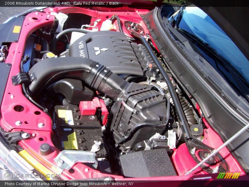 Rally Red Metallic / Black 2008 Mitsubishi Outlander XLS 4WD