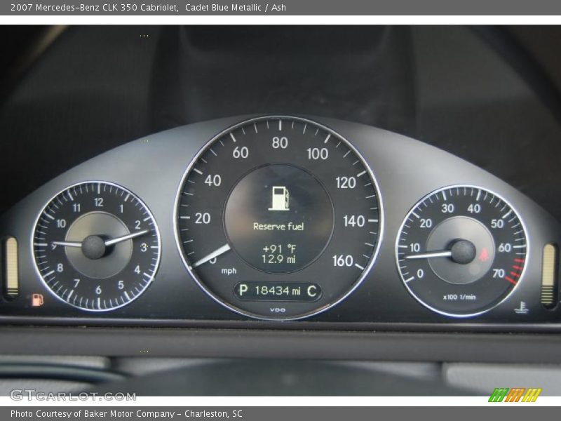 Cadet Blue Metallic / Ash 2007 Mercedes-Benz CLK 350 Cabriolet