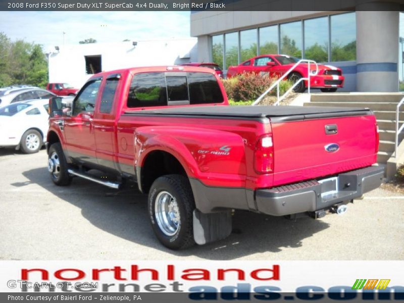 Bright Red / Black 2008 Ford F350 Super Duty XLT SuperCab 4x4 Dually
