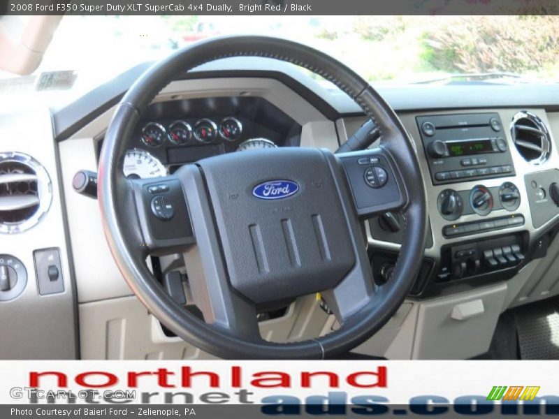 Bright Red / Black 2008 Ford F350 Super Duty XLT SuperCab 4x4 Dually