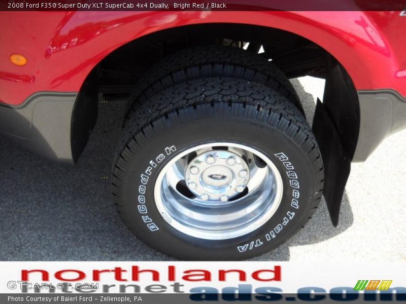 Bright Red / Black 2008 Ford F350 Super Duty XLT SuperCab 4x4 Dually