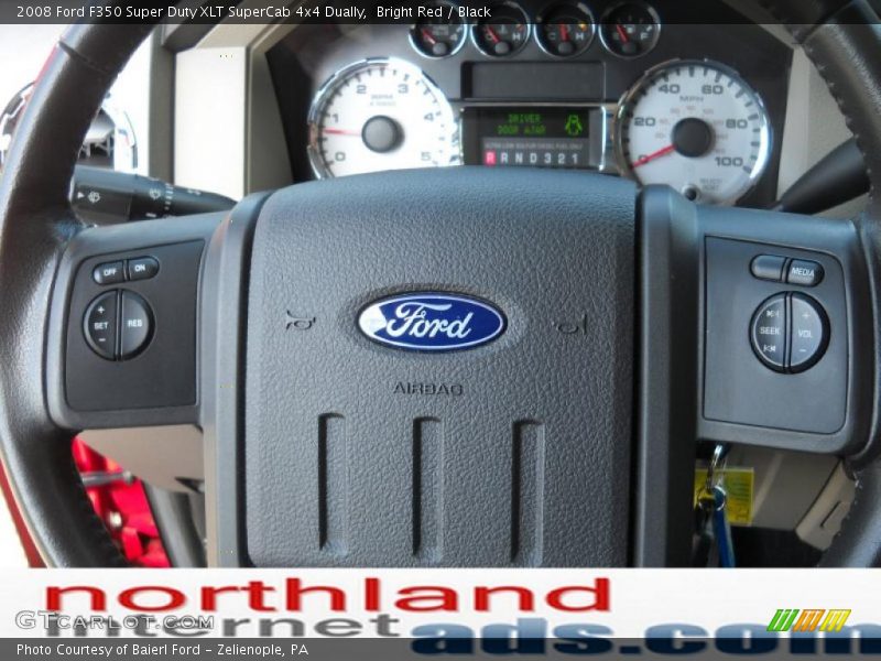 Bright Red / Black 2008 Ford F350 Super Duty XLT SuperCab 4x4 Dually