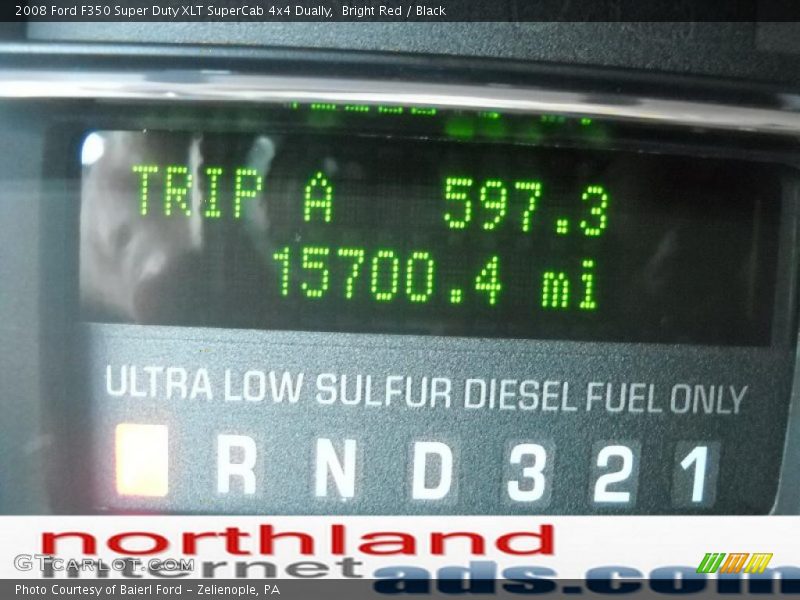 Bright Red / Black 2008 Ford F350 Super Duty XLT SuperCab 4x4 Dually