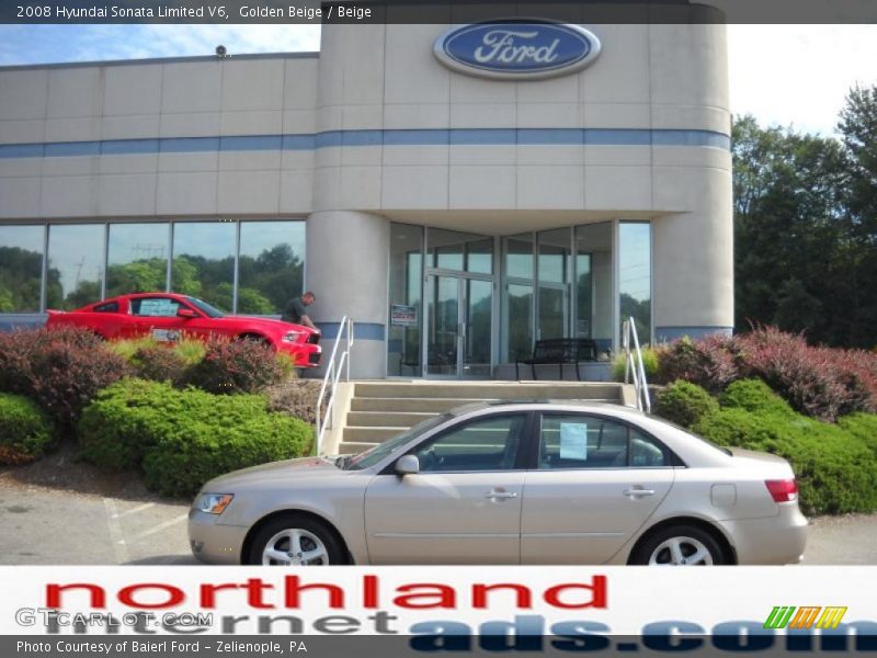 Golden Beige / Beige 2008 Hyundai Sonata Limited V6