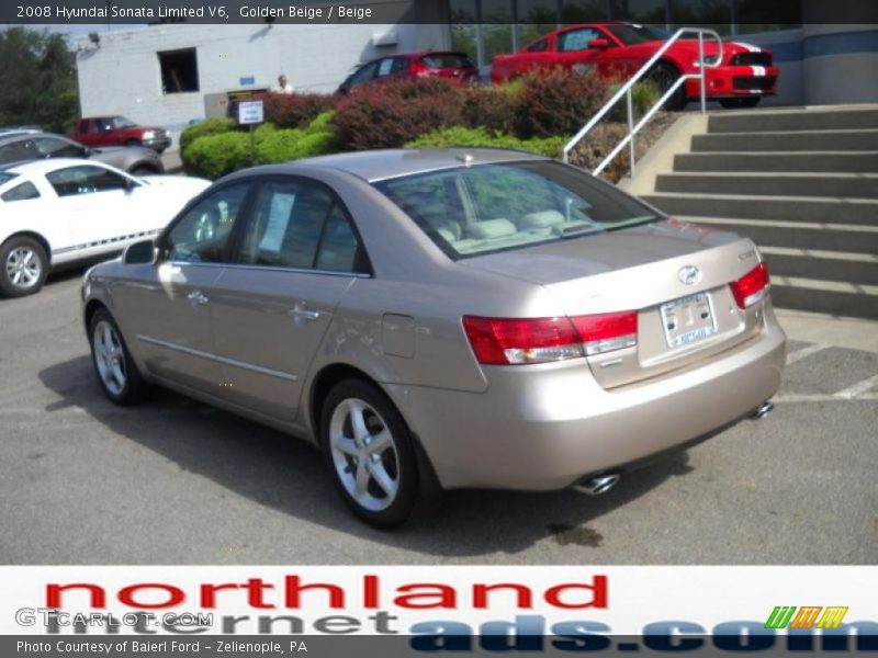 Golden Beige / Beige 2008 Hyundai Sonata Limited V6