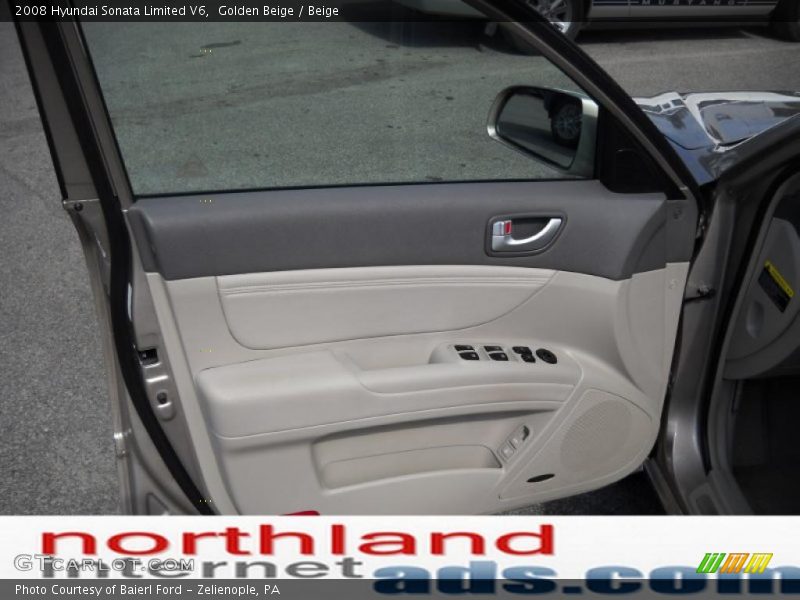 Golden Beige / Beige 2008 Hyundai Sonata Limited V6