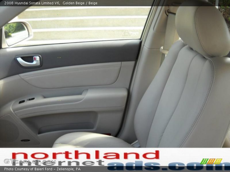 Golden Beige / Beige 2008 Hyundai Sonata Limited V6
