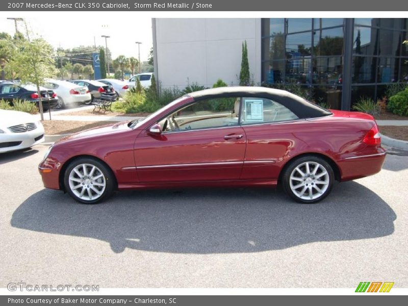 Storm Red Metallic / Stone 2007 Mercedes-Benz CLK 350 Cabriolet