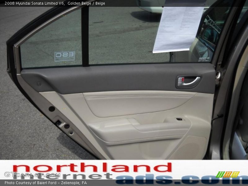 Golden Beige / Beige 2008 Hyundai Sonata Limited V6