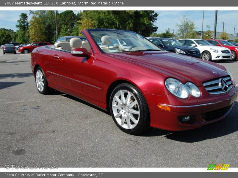 Storm Red Metallic / Stone 2007 Mercedes-Benz CLK 350 Cabriolet