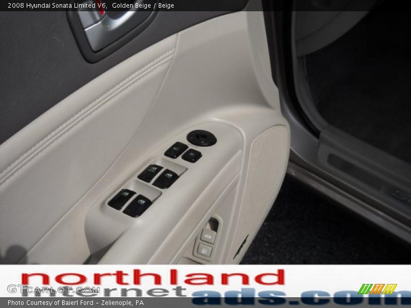 Golden Beige / Beige 2008 Hyundai Sonata Limited V6
