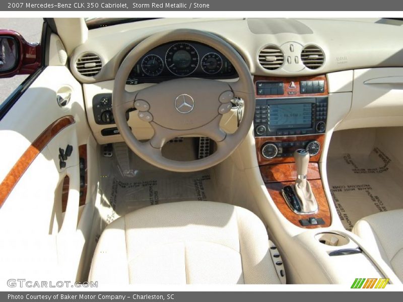 Storm Red Metallic / Stone 2007 Mercedes-Benz CLK 350 Cabriolet