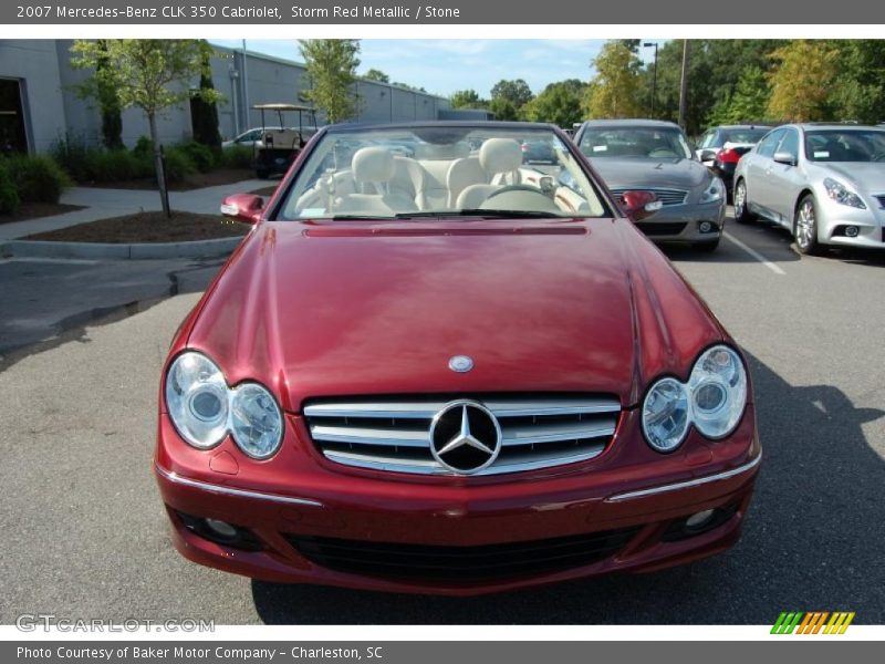 Storm Red Metallic / Stone 2007 Mercedes-Benz CLK 350 Cabriolet