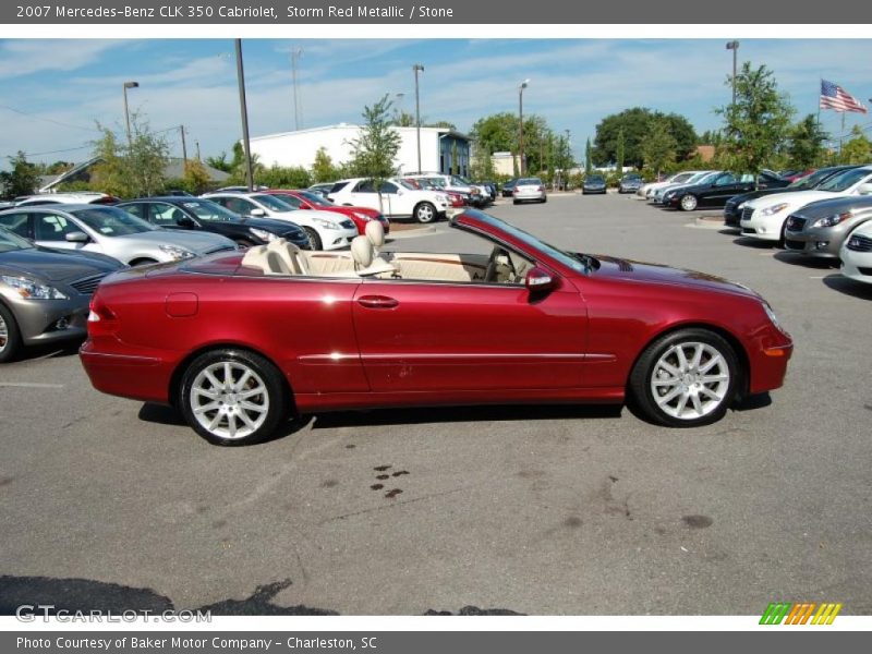 Storm Red Metallic / Stone 2007 Mercedes-Benz CLK 350 Cabriolet