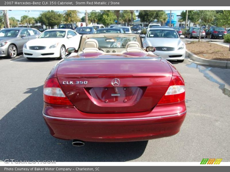 Storm Red Metallic / Stone 2007 Mercedes-Benz CLK 350 Cabriolet