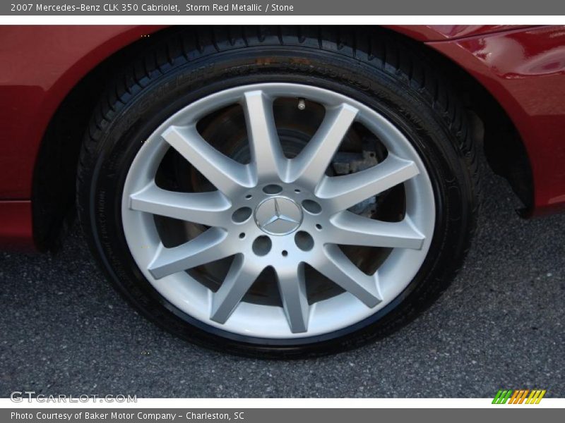 Storm Red Metallic / Stone 2007 Mercedes-Benz CLK 350 Cabriolet