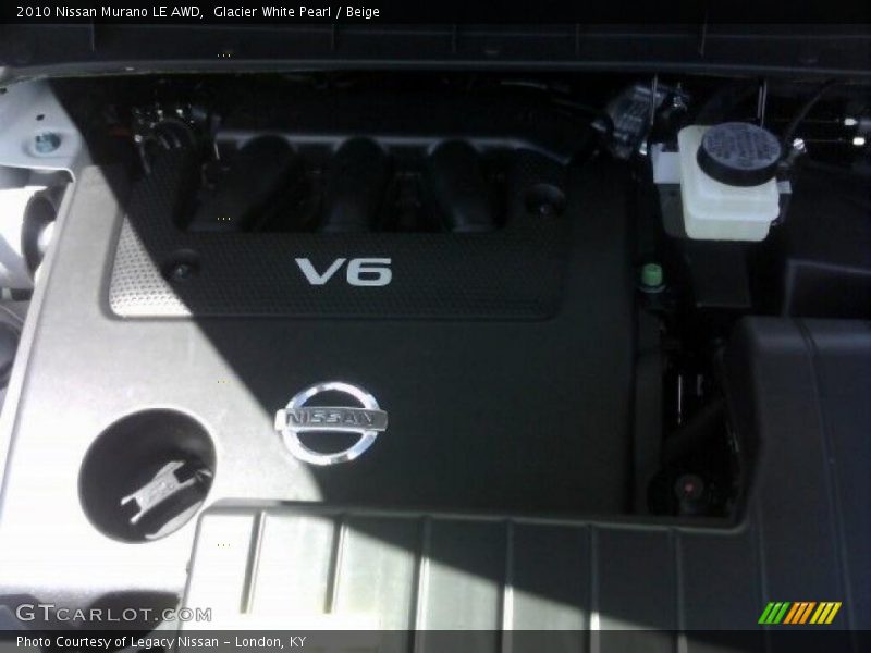 Glacier White Pearl / Beige 2010 Nissan Murano LE AWD