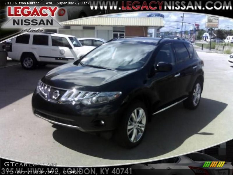 Super Black / Black 2010 Nissan Murano LE AWD
