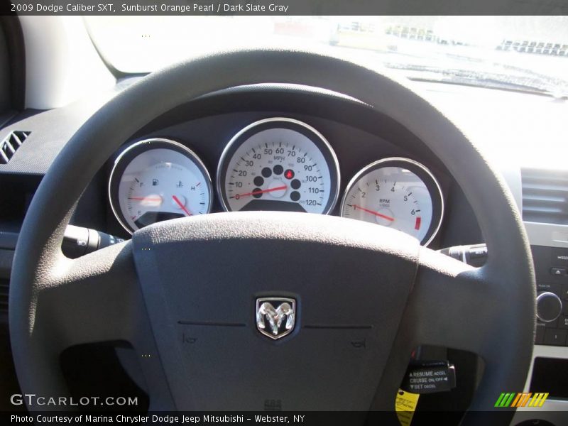 Sunburst Orange Pearl / Dark Slate Gray 2009 Dodge Caliber SXT
