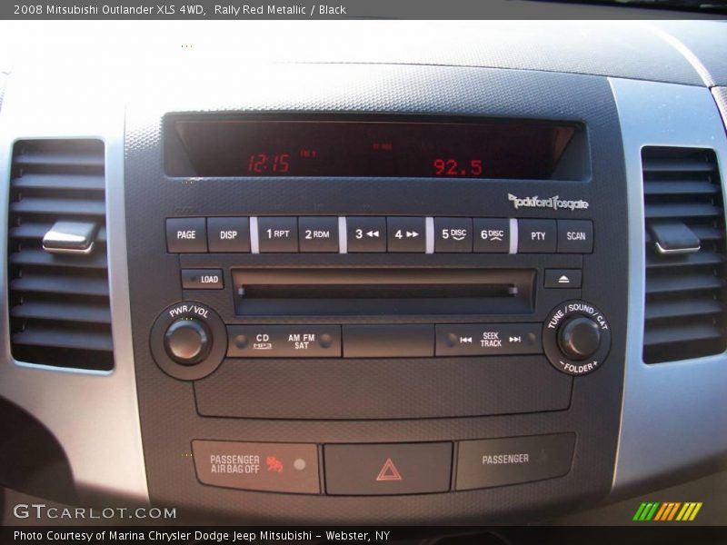 Rally Red Metallic / Black 2008 Mitsubishi Outlander XLS 4WD