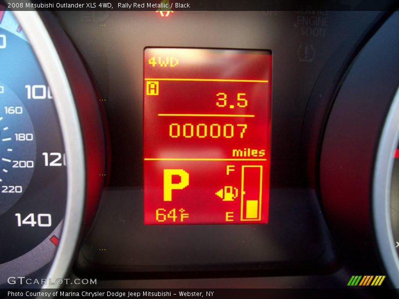 Rally Red Metallic / Black 2008 Mitsubishi Outlander XLS 4WD