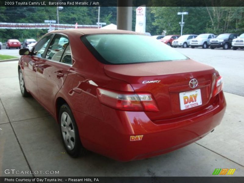 Barcelona Red Metallic / Ash 2009 Toyota Camry LE