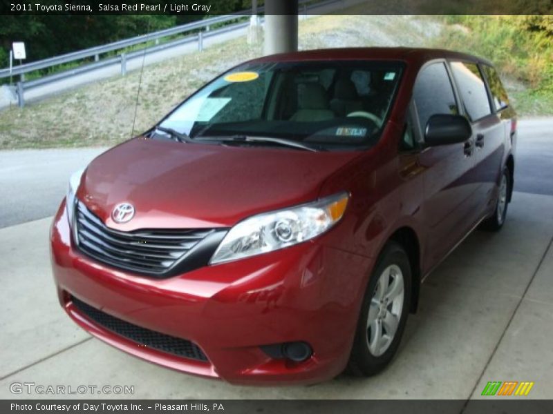 Salsa Red Pearl / Light Gray 2011 Toyota Sienna