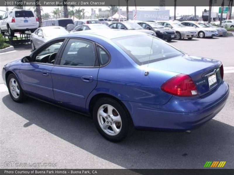 Patriot Blue Metallic / Dark Charcoal 2003 Ford Taurus SE