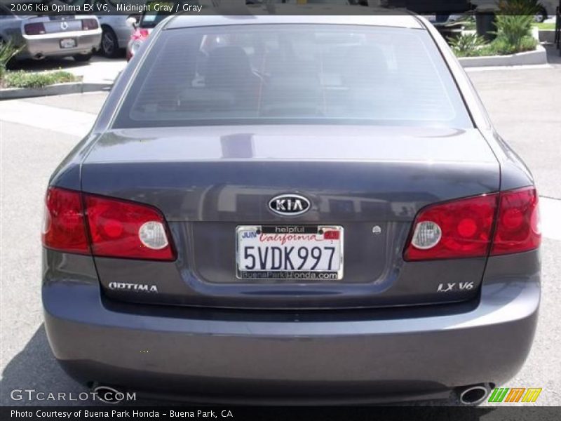 Midnight Gray / Gray 2006 Kia Optima EX V6