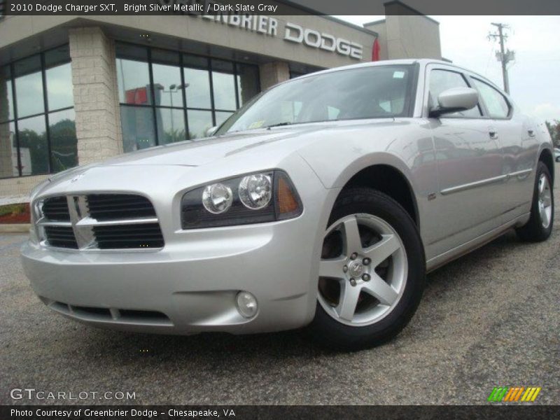Bright Silver Metallic / Dark Slate Gray 2010 Dodge Charger SXT
