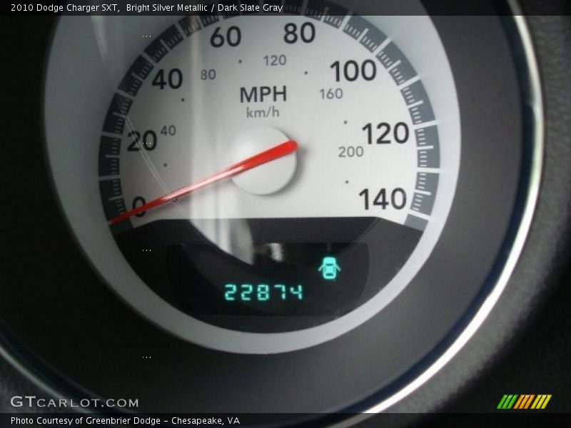 Bright Silver Metallic / Dark Slate Gray 2010 Dodge Charger SXT