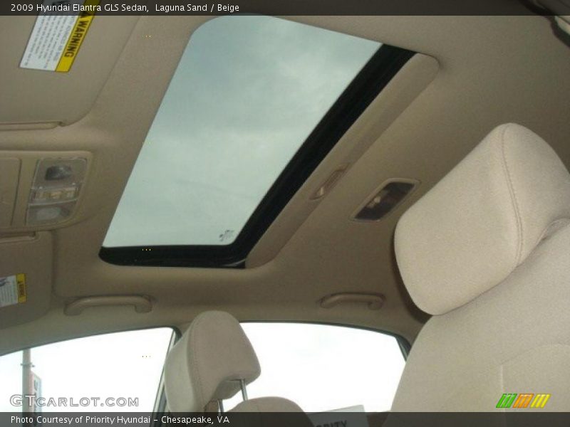 Laguna Sand / Beige 2009 Hyundai Elantra GLS Sedan